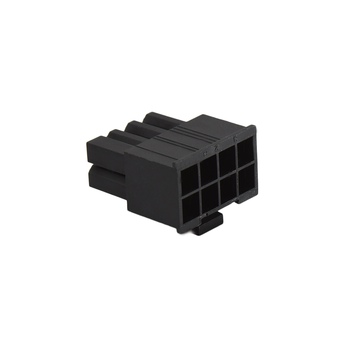 Pitch 4.2mm Male 双排 Housing 七八连PIN 特殊款 2X4Pin 黑色